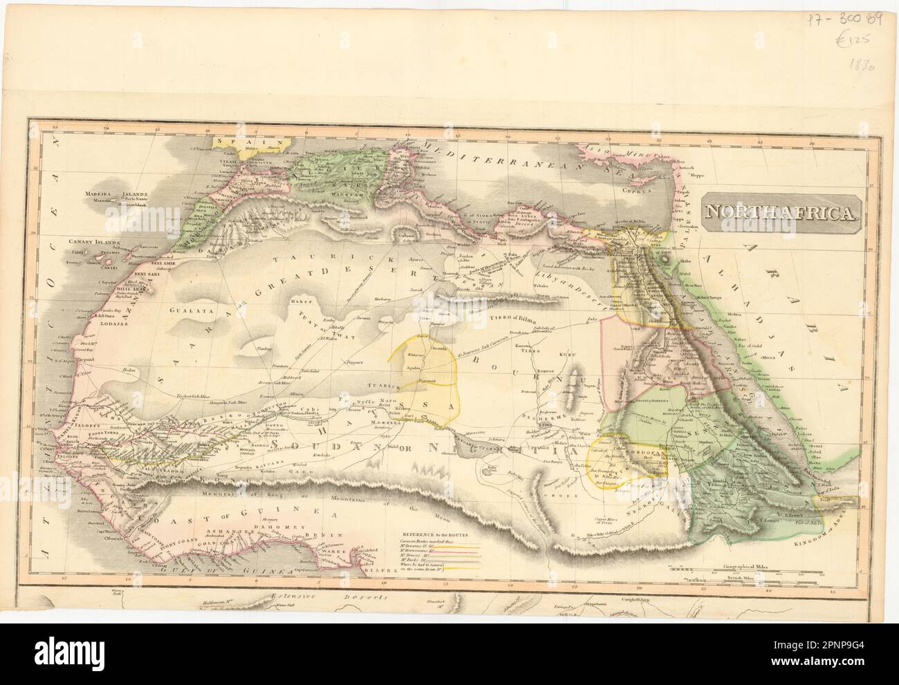 1830 alte antike Karte im Vintage-Stil Stockfoto