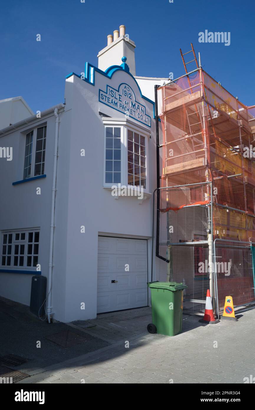 Ehemaliges Büro der Isle of man Steam Packet Company, Castletown, Isle of man Stockfoto