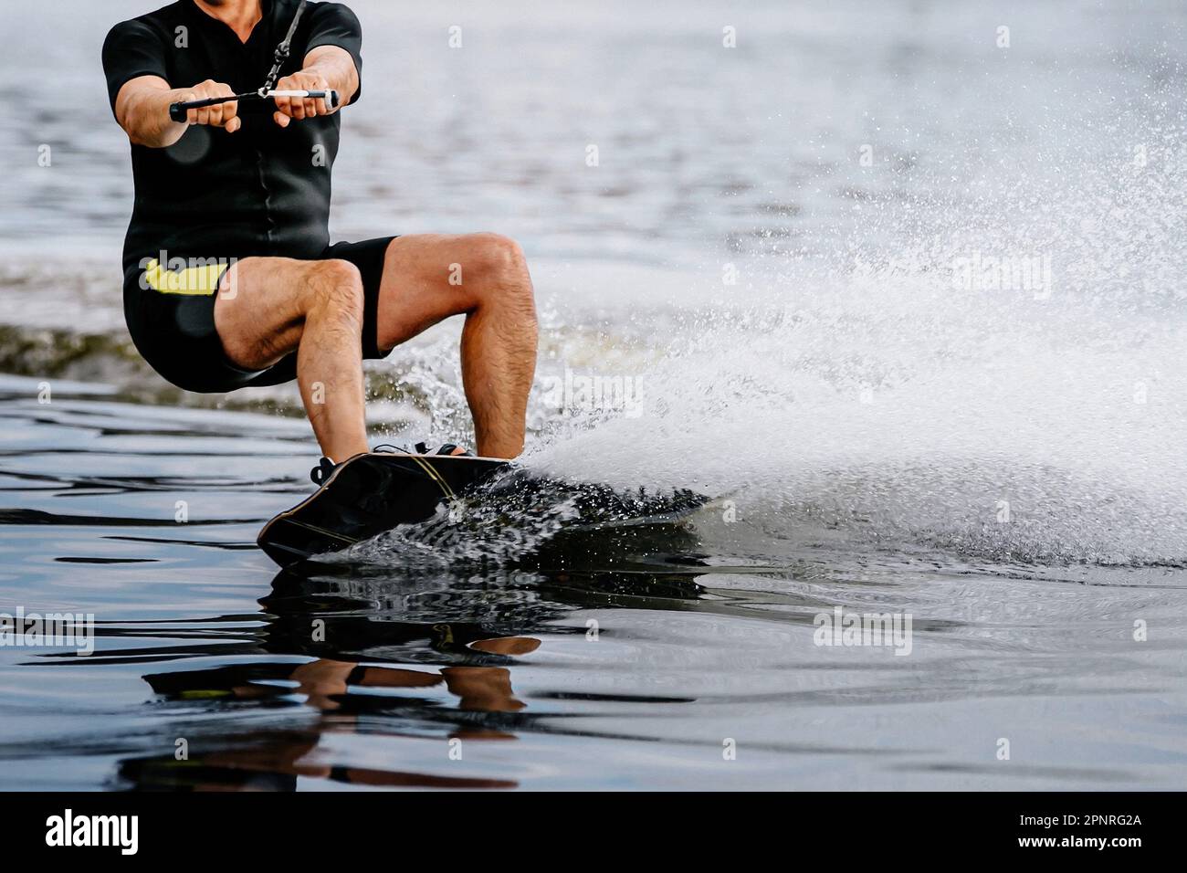 Wakeboarding, extreme Wassersportarten im Sommer Stockfoto