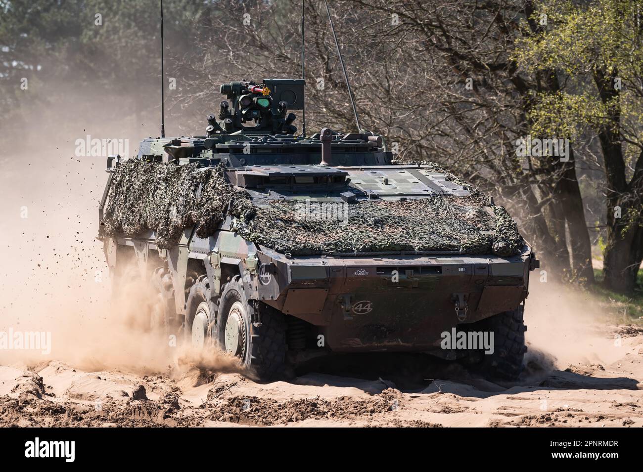 Das Boxer-gepanzerte Kampffahrzeug der Royal Netherlands Army. Stockfoto