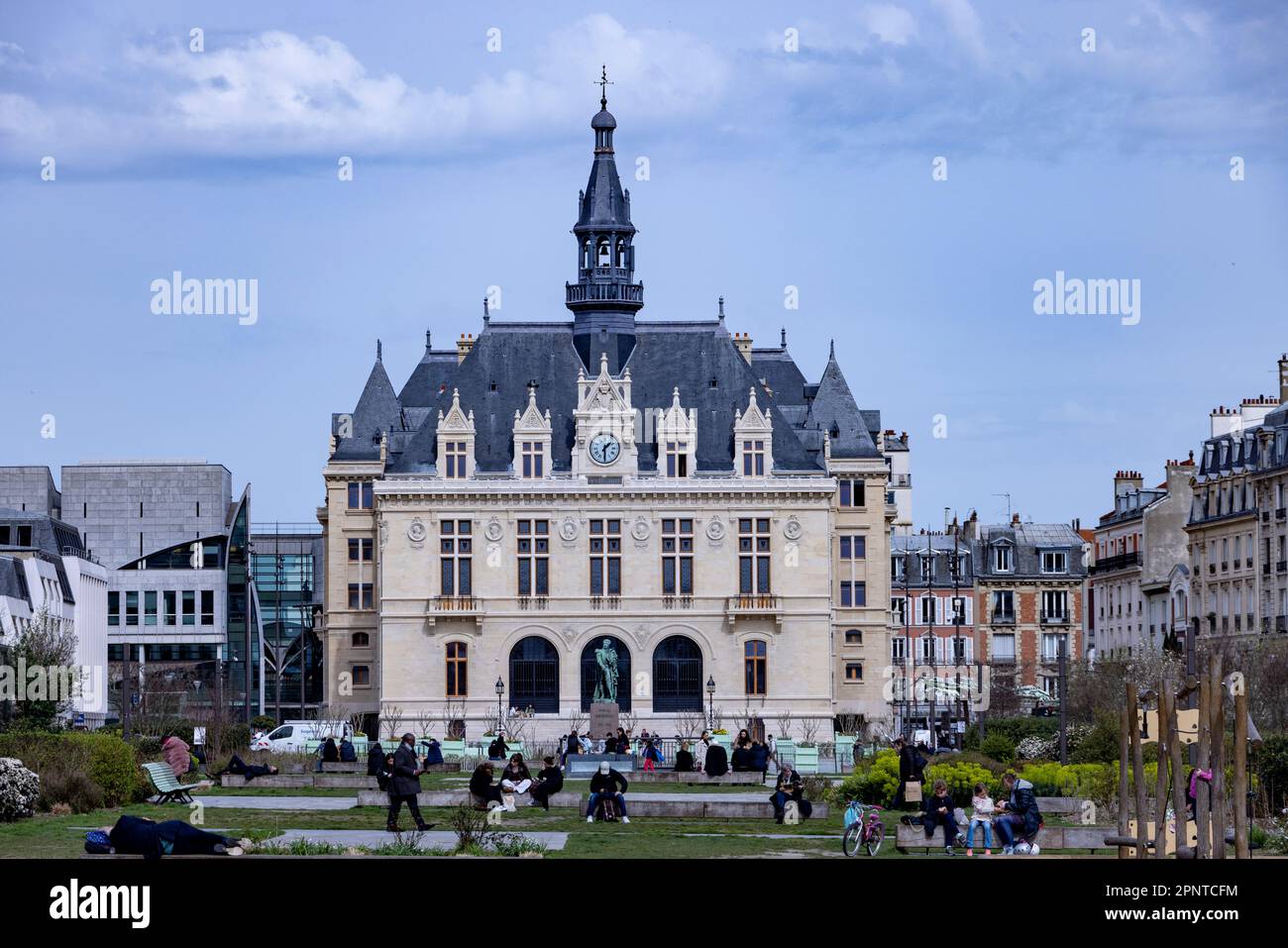 Das Rathaus von Vincennes, Pris, Frankreich Stockfoto