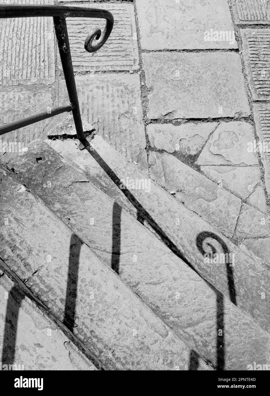 Treppengeländer und Schatten in Clifton Bristol UK Stockfoto