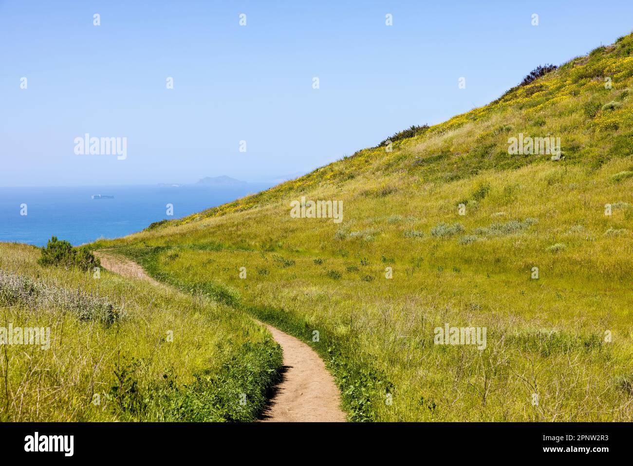 Der Chumash Trail in den Santa Monica Mountains am Point Mugu im Frühling, Kalifornien, USA Stockfoto