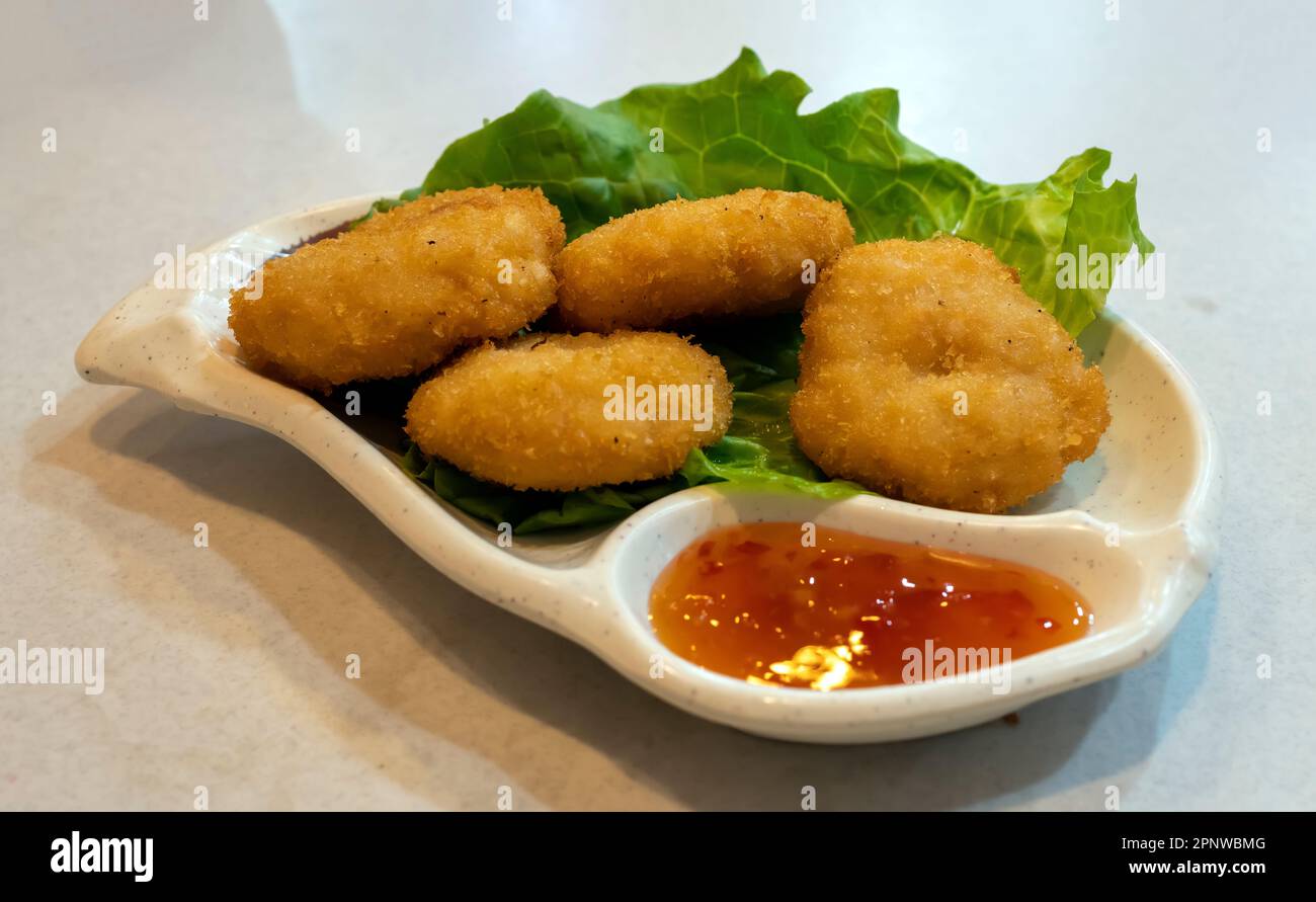 Thailändische Fischkuchen. Stockfoto