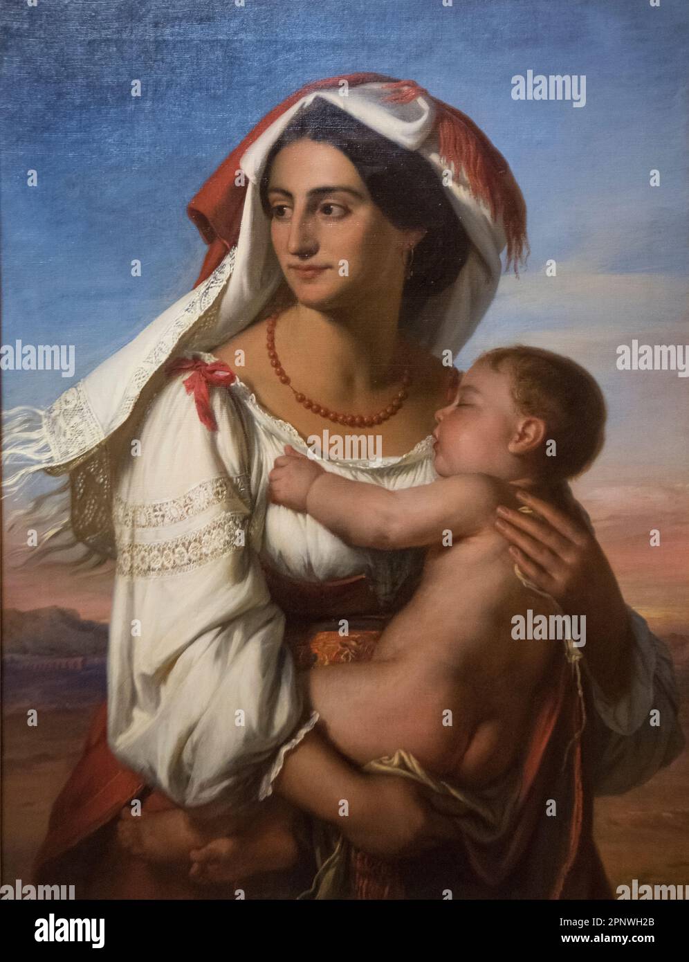 Mihaly Kovacs: "Italienische Frau" (1848-1851) Stockfoto