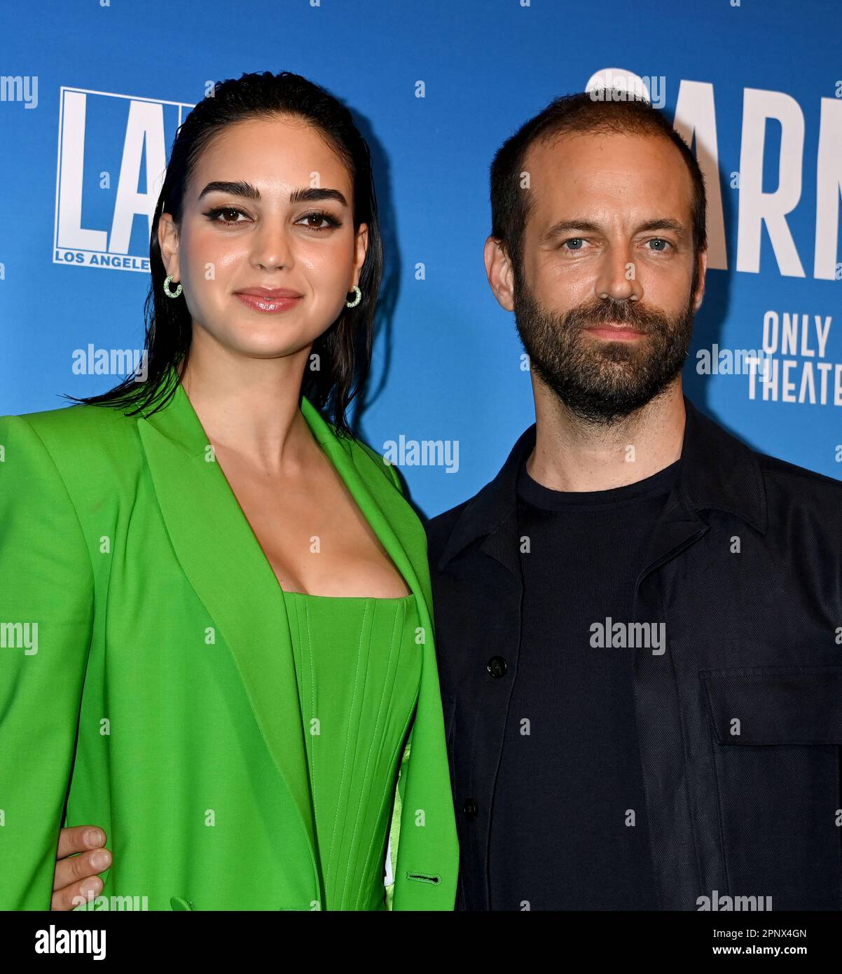 Hollywood, USA. 20. April 2023. Melissa Barrera und Benjamin Millebite treffen auf der Premiere von Sony Pictures Classics „Carmen“ in Los Angeles mit L.A. ein Tanzprojekt und KCRW im Linwood Dunn Theatre am 20. April 2023 in Hollywood, Kalifornien. © Tammie Arroyo/AFF-USA.com Guthaben: AFF/Alamy Live News Stockfoto