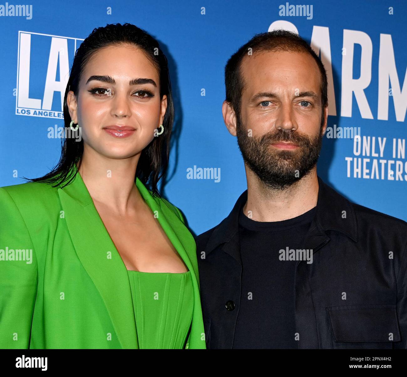 Hollywood, USA. 20. April 2023. Melissa Barrera und Benjamin Millebite treffen auf der Premiere von Sony Pictures Classics „Carmen“ in Los Angeles mit L.A. ein Tanzprojekt und KCRW im Linwood Dunn Theatre am 20. April 2023 in Hollywood, Kalifornien. © Tammie Arroyo/AFF-USA.com Guthaben: AFF/Alamy Live News Stockfoto