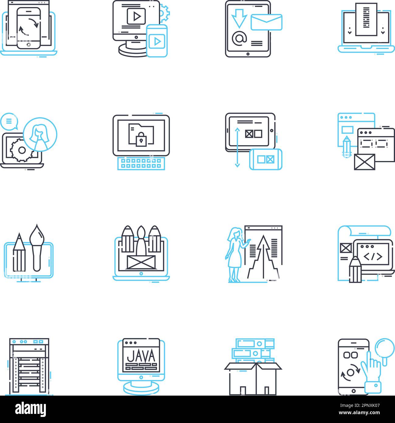 Lineare Symbole für Nachhaltigkeit beim Kunden. Recycling, Grün, Umwelt, Erhaltung, Energie, Organische, erneuerbare Linienvektoren und Konzeptzeichen. Eco Stock Vektor