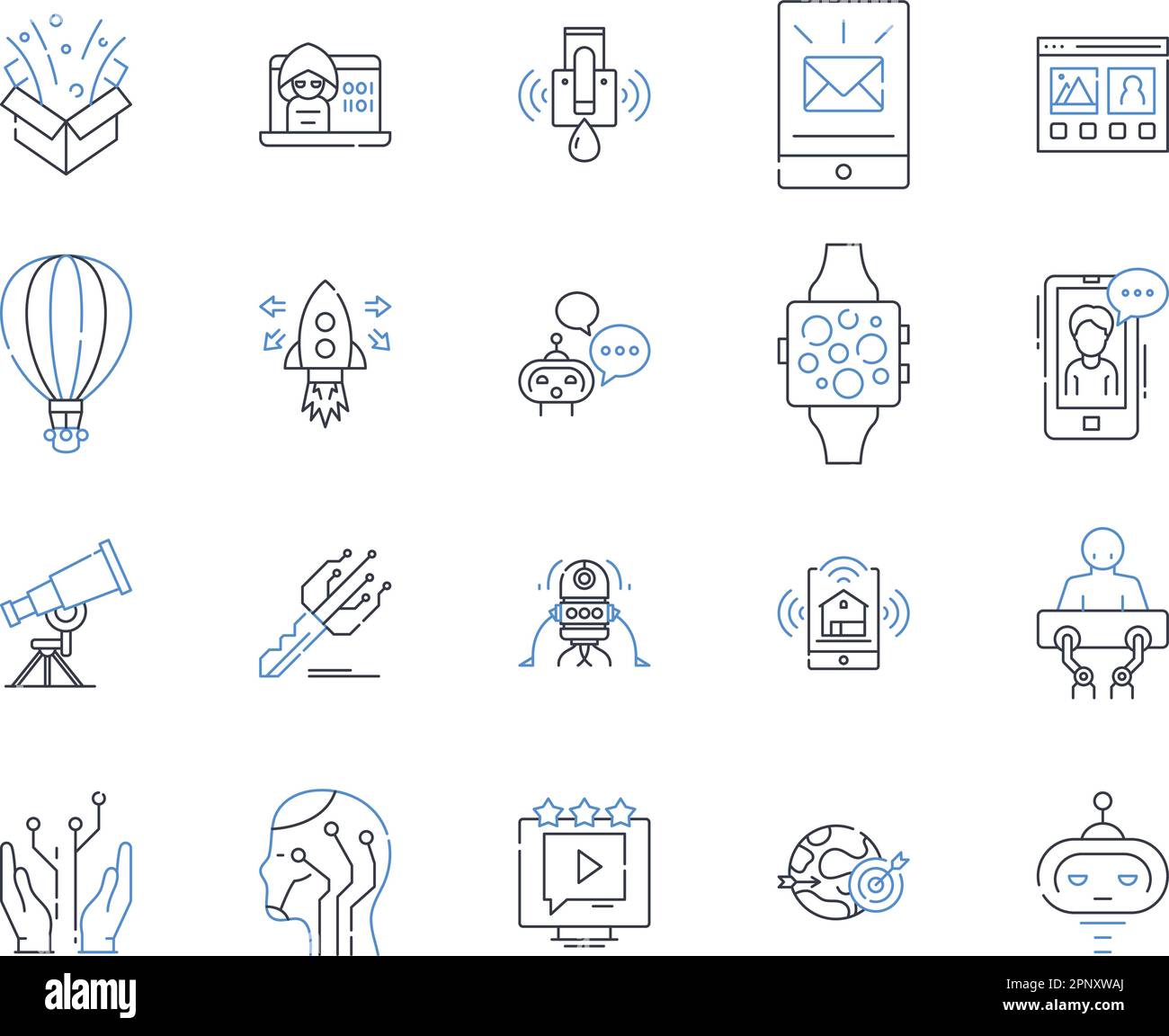 Experimentelle Science Line Icons Kollektion. Hypothese, Empirisch ...