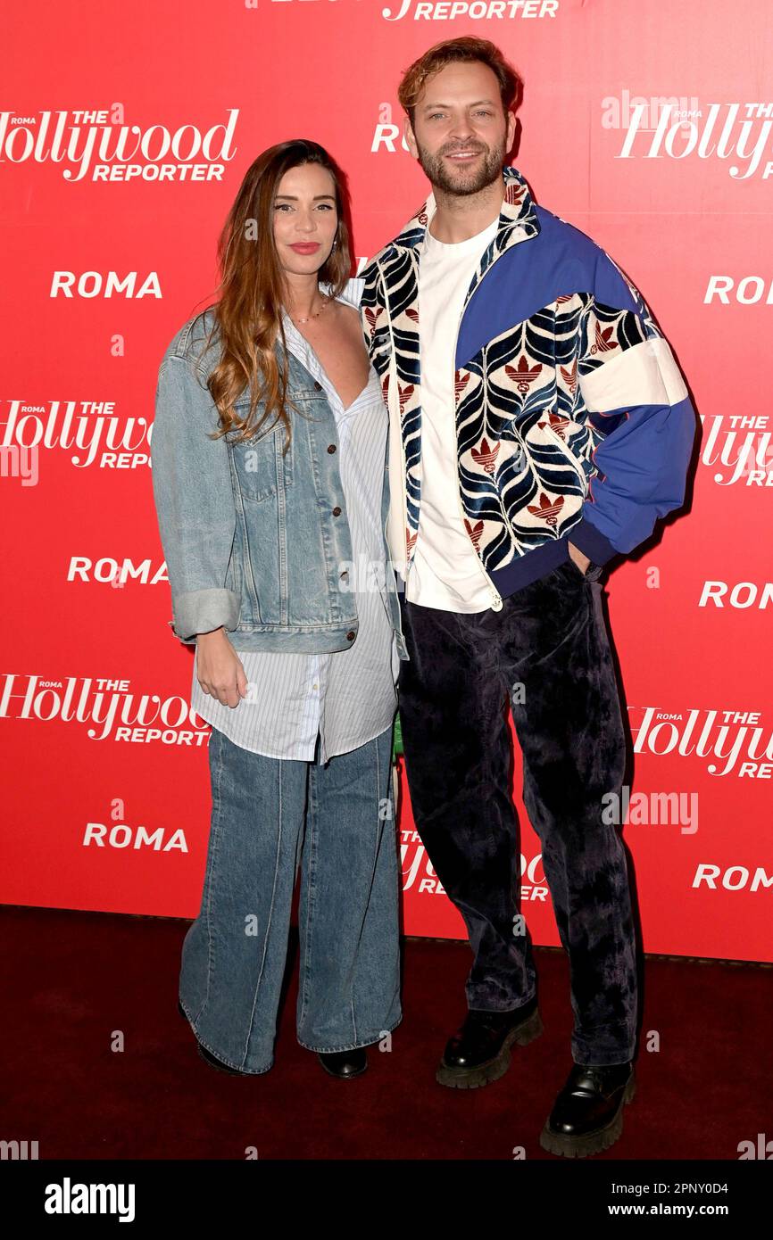 Rom, Italien. 20. April 2023. Alessandro Borghi mit Partnerin Irene Forti bei der „Hollywood Reporter Roma“ Launch Party im Palazzo Brancaccio. Rom, 20.04.2023 Kredit: Geisler-Fotopress GmbH/Alamy Live News Stockfoto