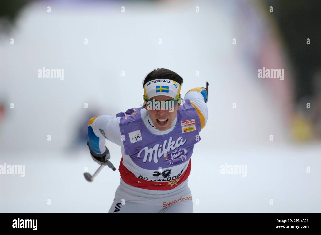 Charlotte KALLA, SWE, Aktion Viessmann FIS World Cup Cross Country in Düsseldorf 27.10.2007 Langlauf, Ski Nordisch Stockfoto