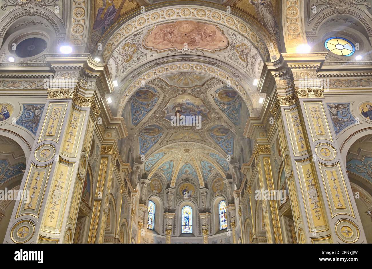 Die Kathedrale des Heiligen Peter und Mark ist die Kathedrale von Alexandria auf der Piazza Giovanni XXIII, Piemont, Italien Stockfoto