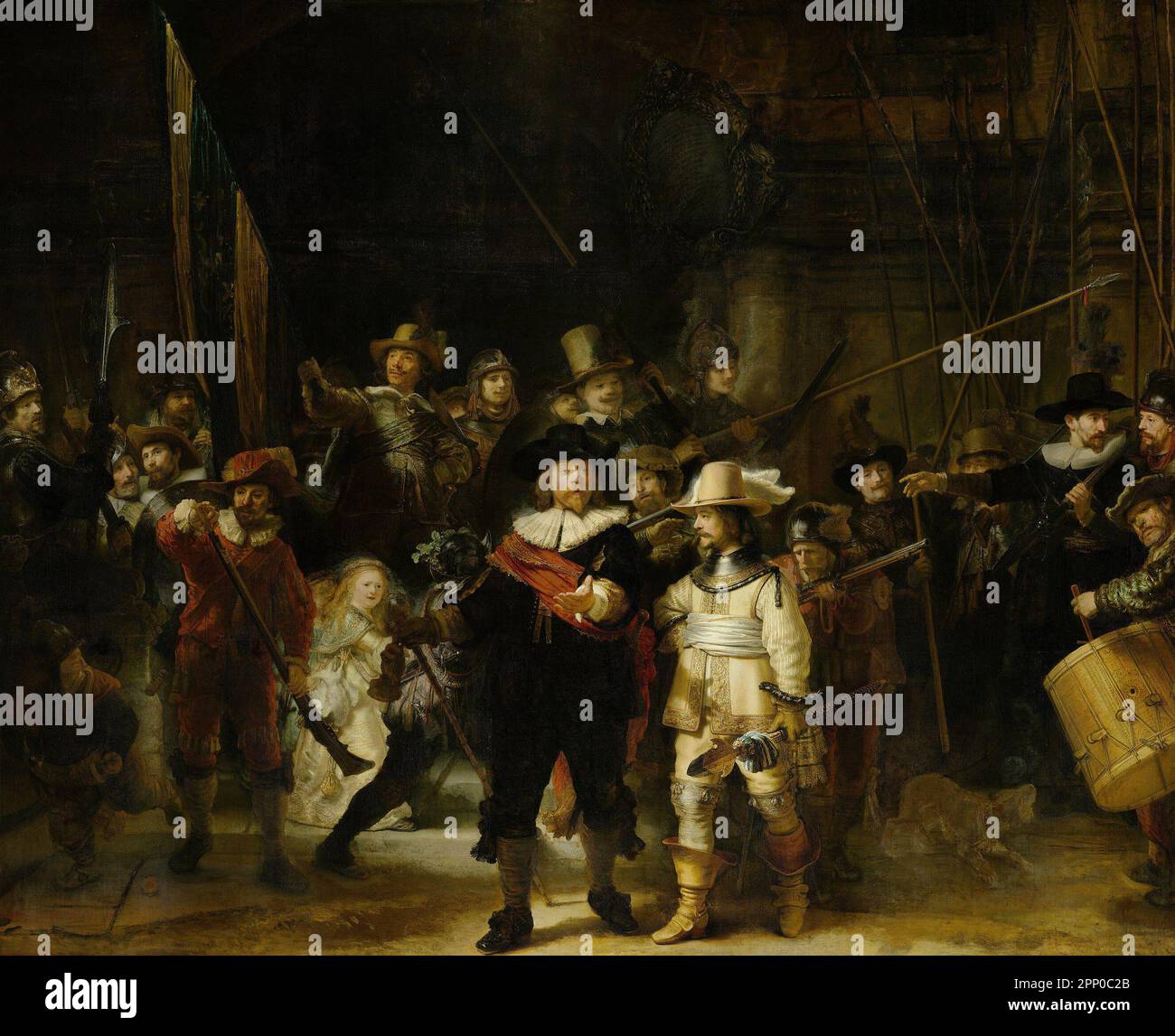 Die Nachtwache 1642 von Rembrandt Stockfoto