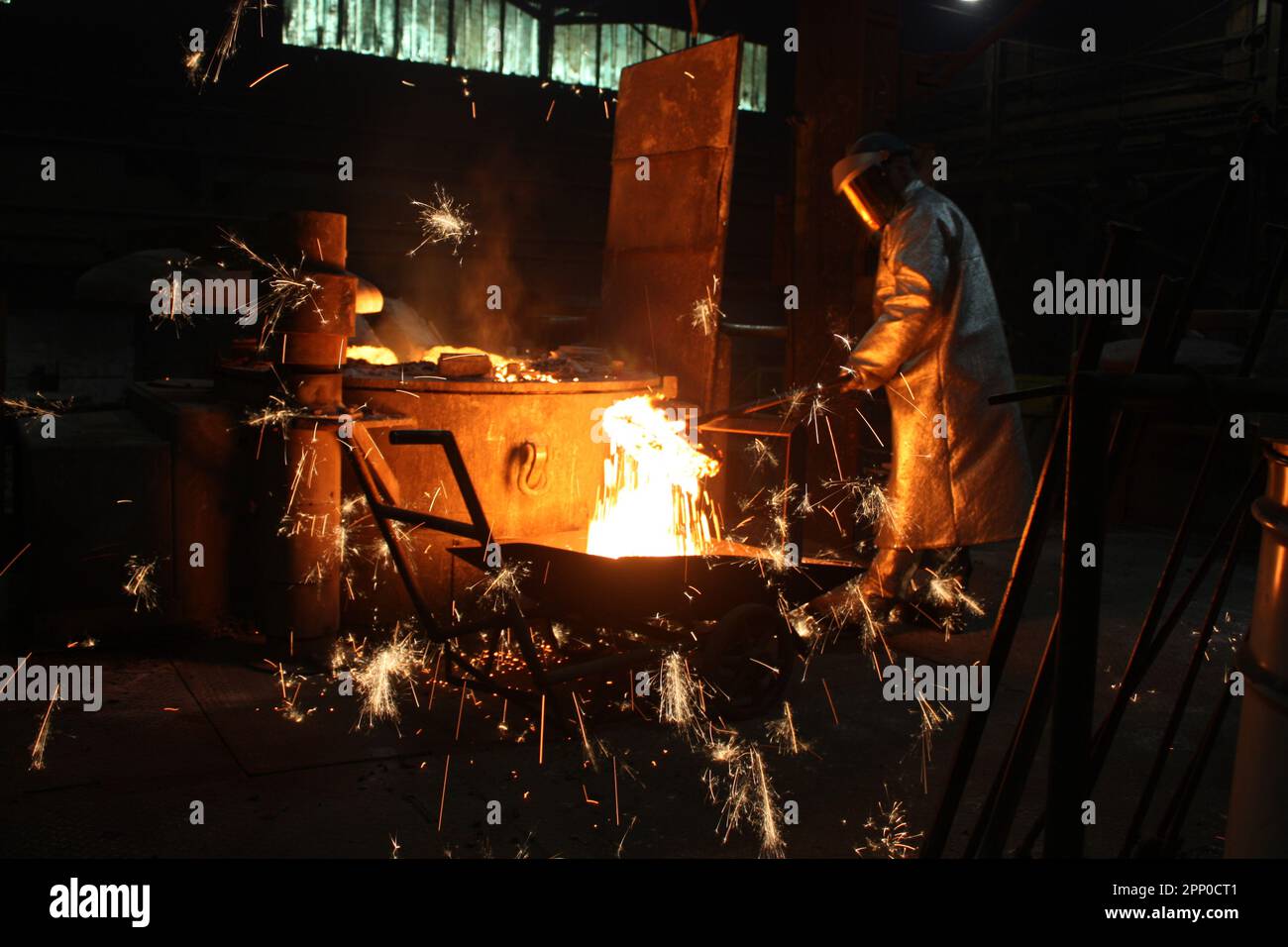Gießereiarbeiter Stockfoto