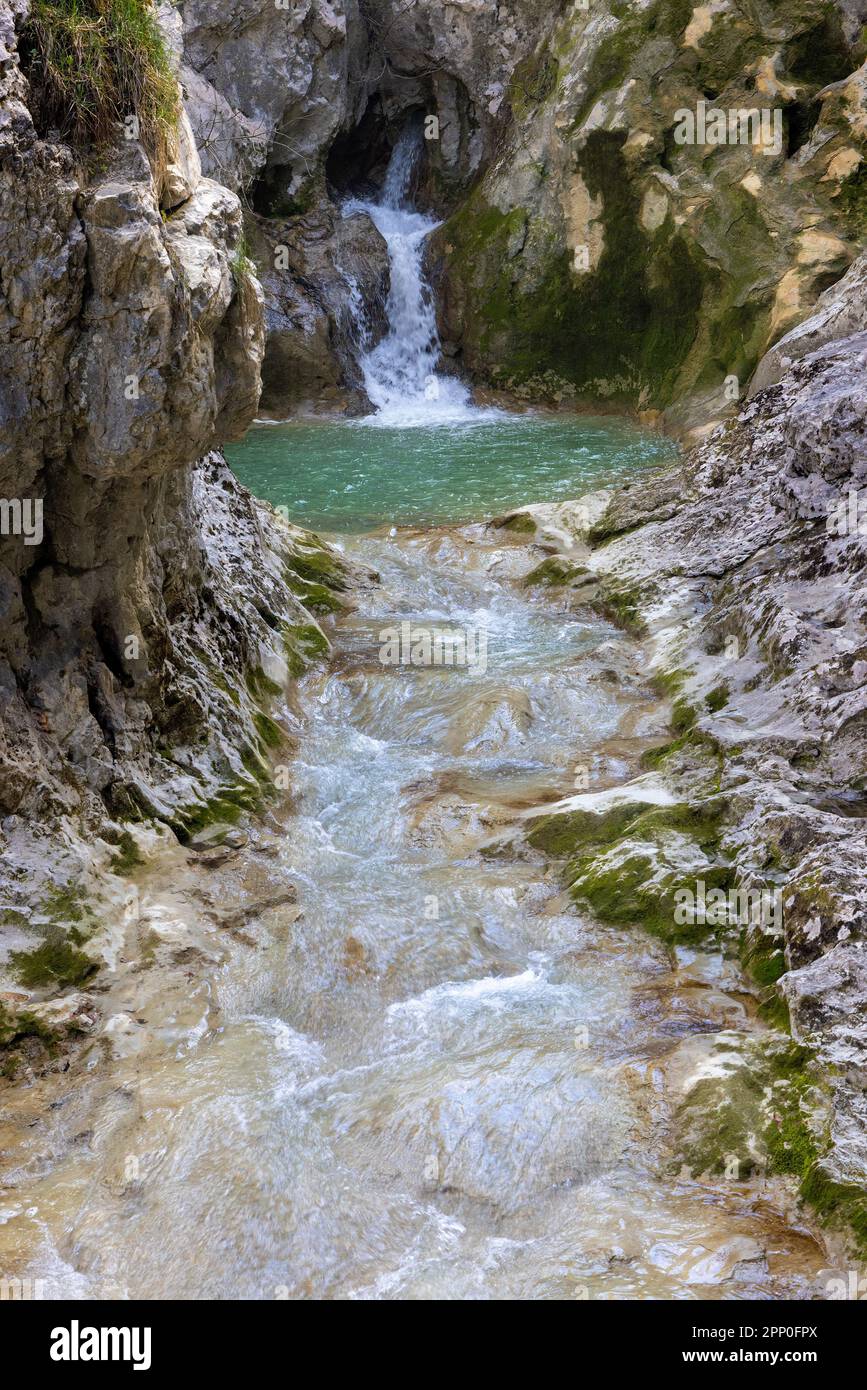 Sieben Wasserfälle Trail in Istrien, Kroatien Stockfoto