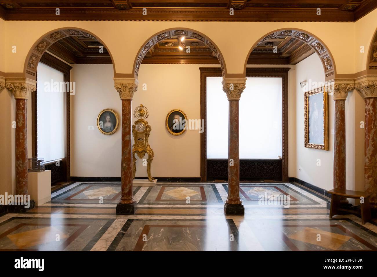 Das Innere des Nationalmuseums Art Bukarest befindet sich im ehemaligen