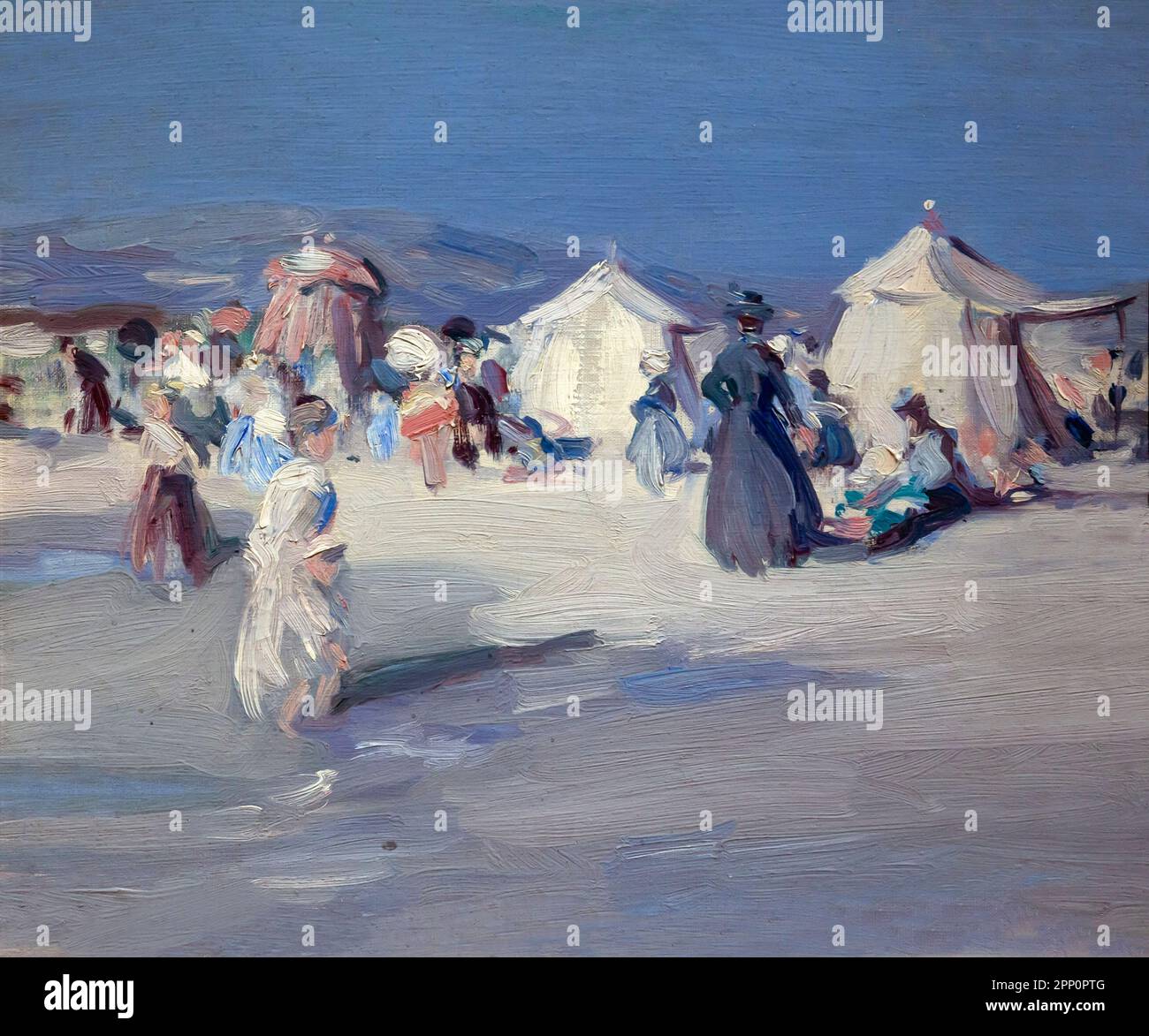 Grauer Tag, Paris Plage, JD Fergusson, 1905, Stockfoto