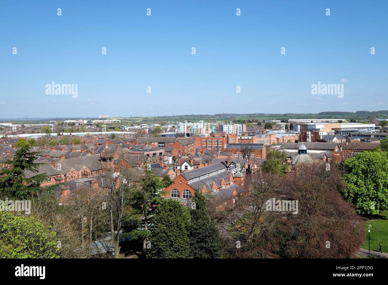 blick auf das stadtzentrum von loughborough, leicestershire Stockfoto