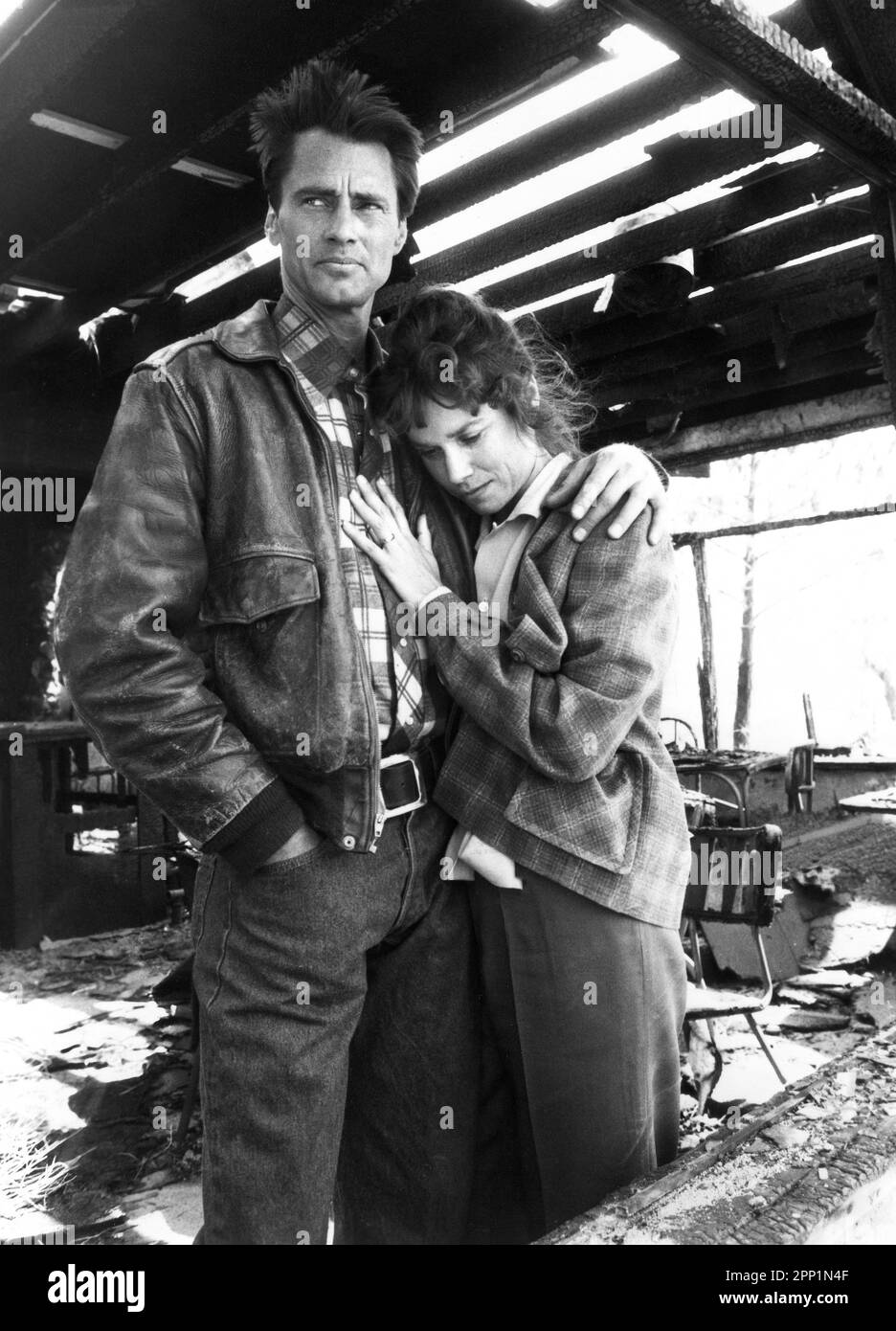 Sam Shepard, Barbara Hershey, am Set des Films "The Right Stuff", Warner Bros., 1983 Stockfoto