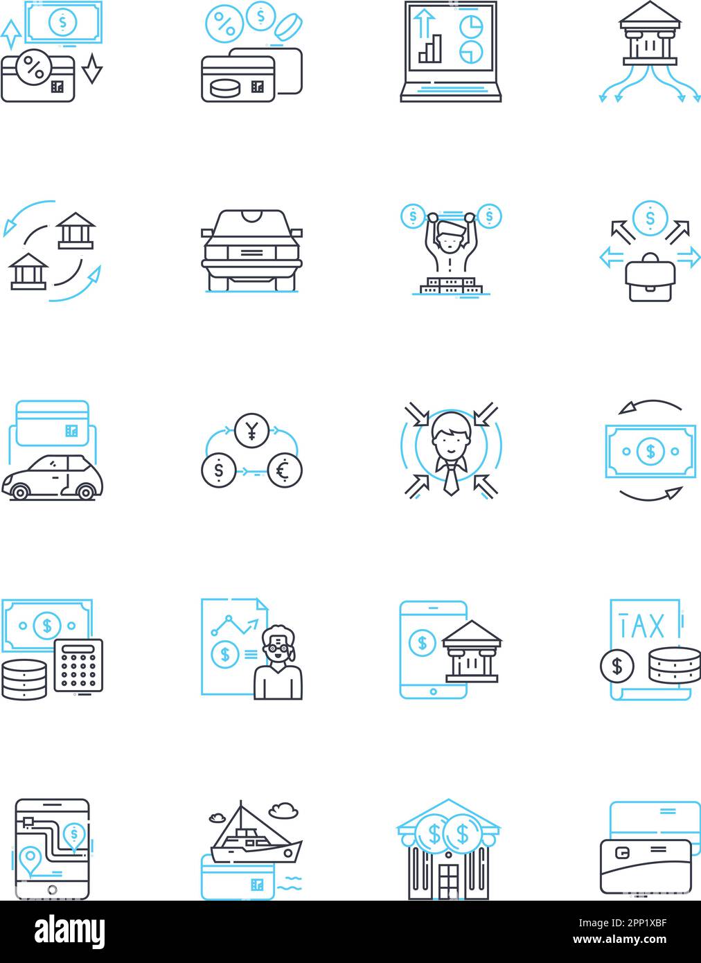 Lineare Symbole für Online-Realität. Virtualität, Immersion, Avatar, Simulation, Digitalität, Cyberworld, alternativer Linienvektor und Konzeptschilder Stock Vektor