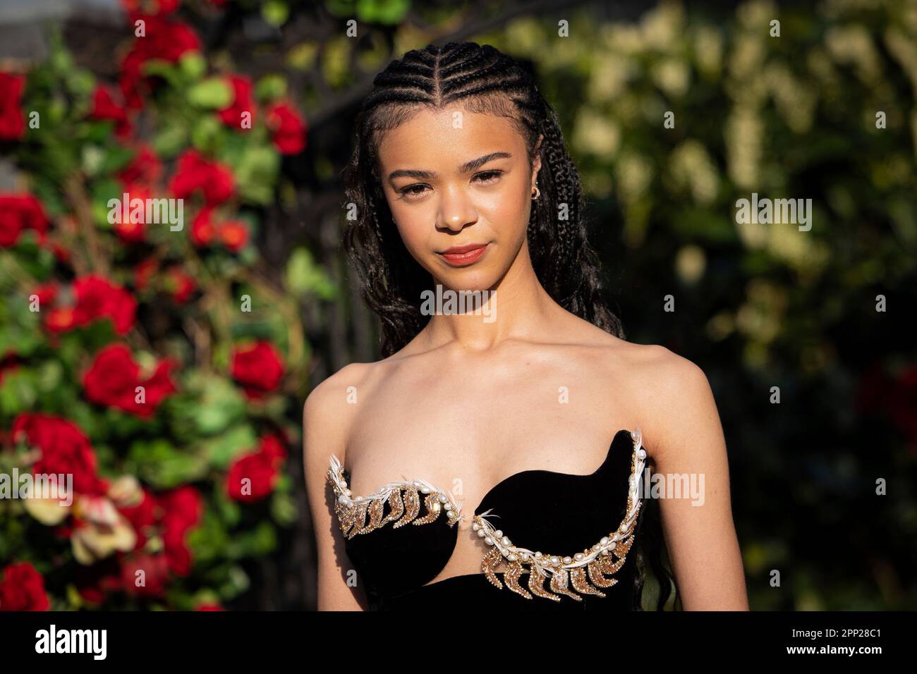 India Amarteifio poses for photographers upon arrival at the premiere