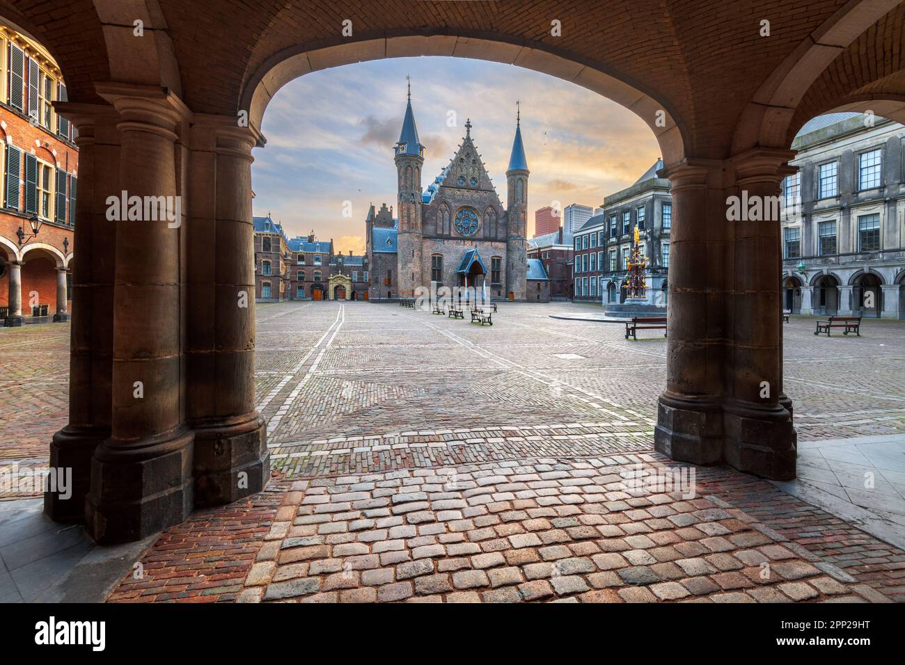Den Haag, Niederlande, im Ridderzaal am Morgen. Stockfoto