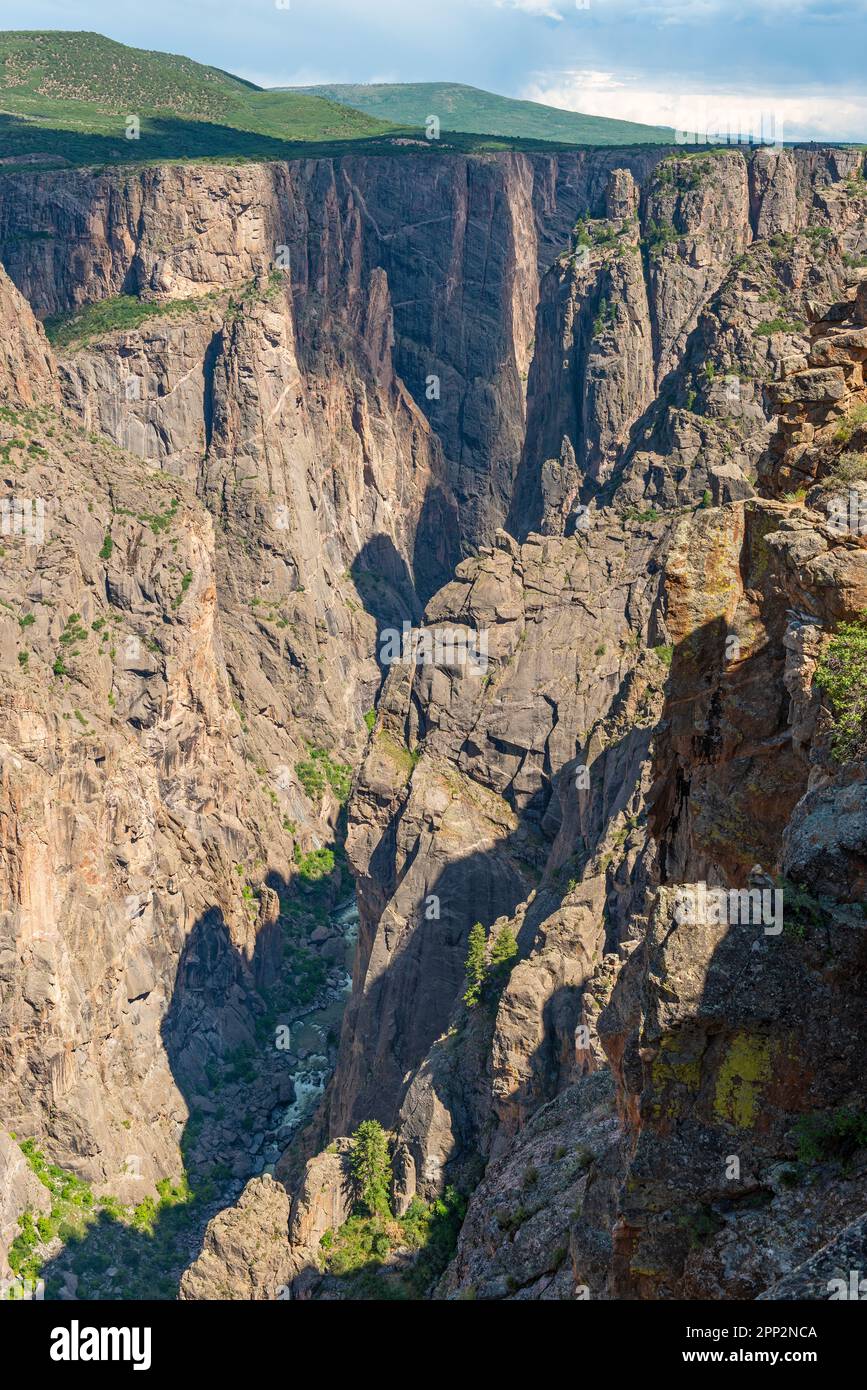 Black Canyon im Gunnison River-Nationalpark, Colorado, USA. Stockfoto