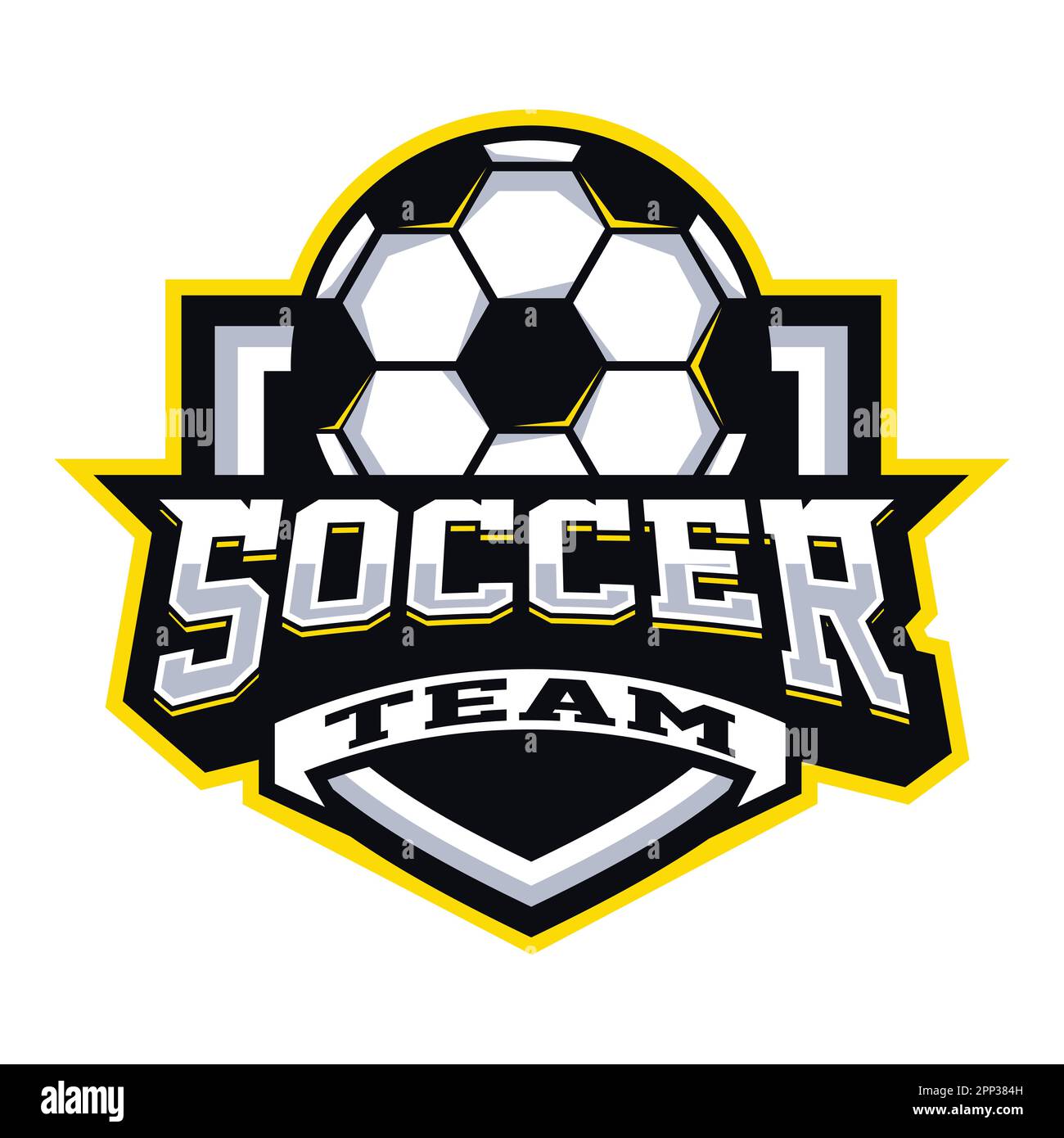 Maskottchen-Logo-Design Der Fußballmannschaft Stock Vektor