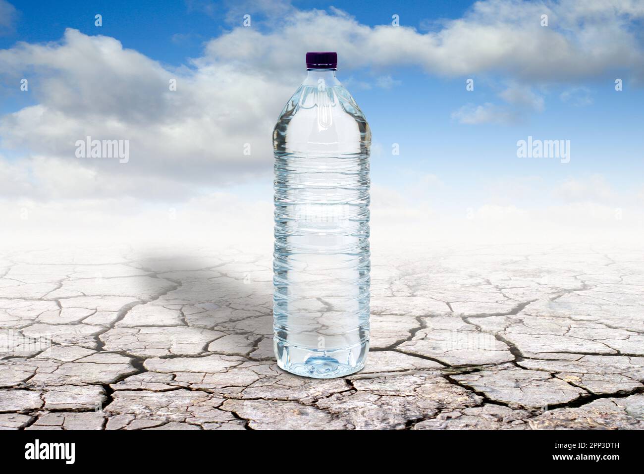 Wasserknappheit, zusammengesetztes Konzeptbild Stockfoto