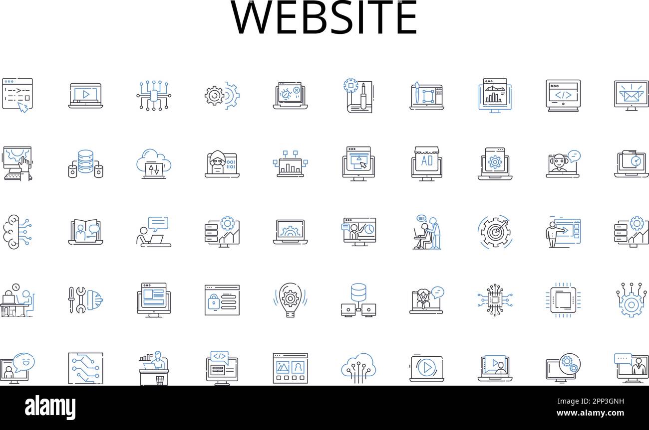Symbolsammlung für Websitezeilen. Investitionen, Aktien, Devisen, Rohstoffe, Handel, Maklergebühr, Futures-Vektor und lineare Illustration. Eigenkapital, Portfolio Stock Vektor