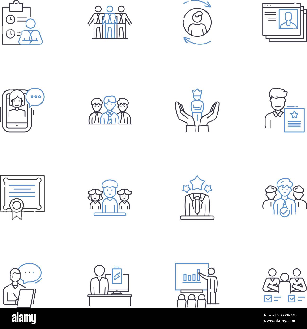 Body Politic Line Icons Kollektion. Demokratie, Regierungsführung, Souveränität, Legislative, Verfassung, Wählerschaft, Franchise-Vektor und linear Stock Vektor