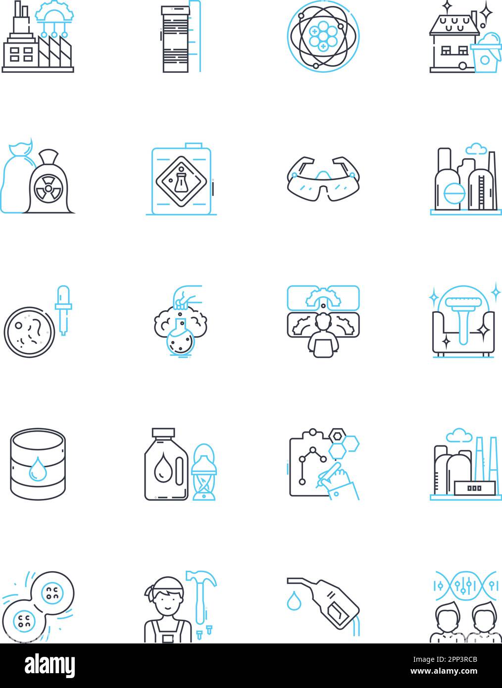 Lineare Symbole für chemische Transformation festgelegt. Reaktivität, Umwandlung, Reaktion, Metabolismus, Umwandlung, Katalyse, Syntheselinienvektor und Konzeptzeichen Stock Vektor