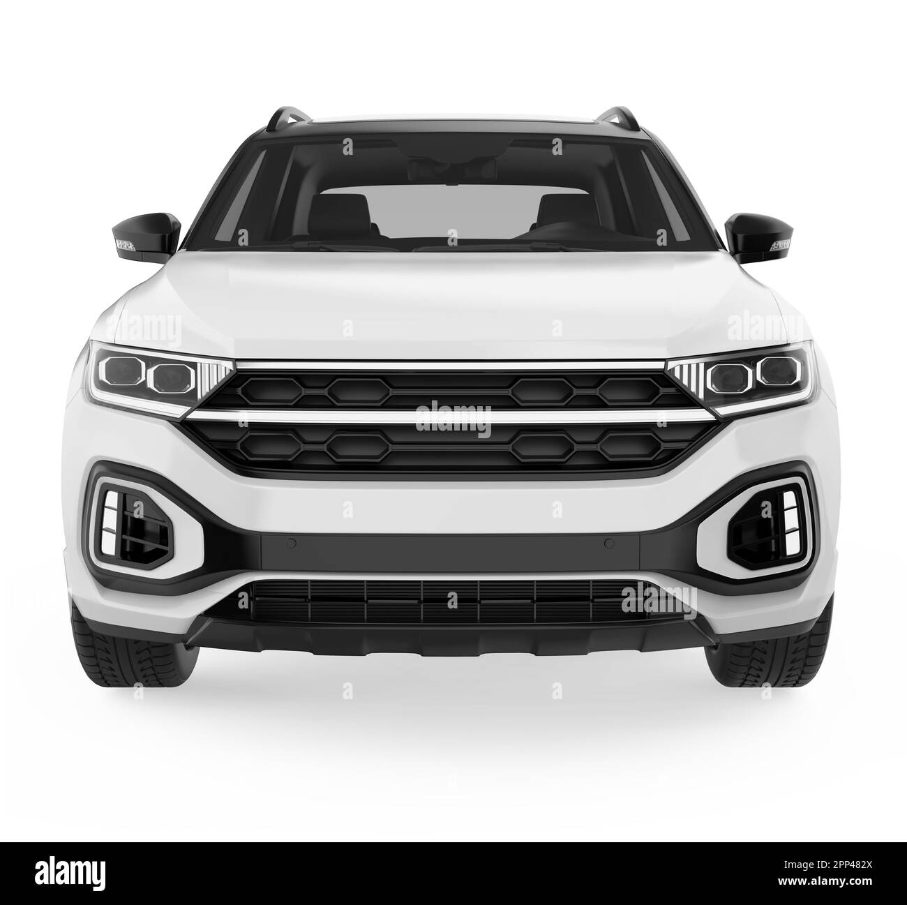 SUV-Auto isoliert Stockfoto