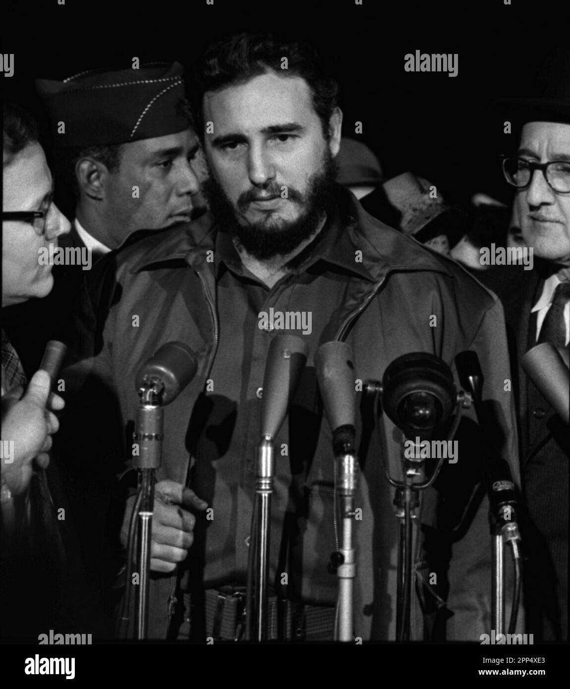 Fidel Castro kommt am MATS Terminal, Washington, D.C. 15. April 1959 an. Stockfoto