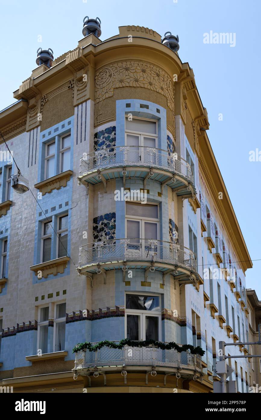 Gunduliceva ulica 20, Kallina House, Art Nouveau, Centar, Zagreb, Grad Zagreb, Kroatien Stockfoto