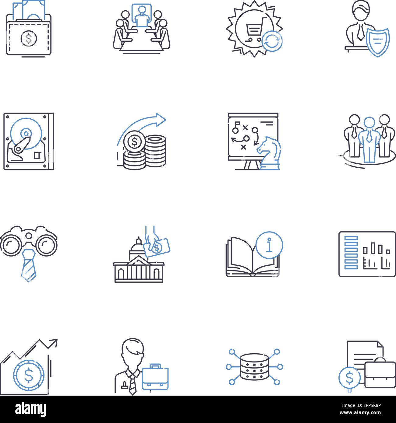 Symbolsammlung „nach oben“ und „nach unten“. Aufstieg, Abstieg, Aufstieg, Abstieg, Aufstieg, Plummet, Vektor erhöhen und lineare Darstellung. Ablehnen, Aufwärts, Abwärts Stock Vektor