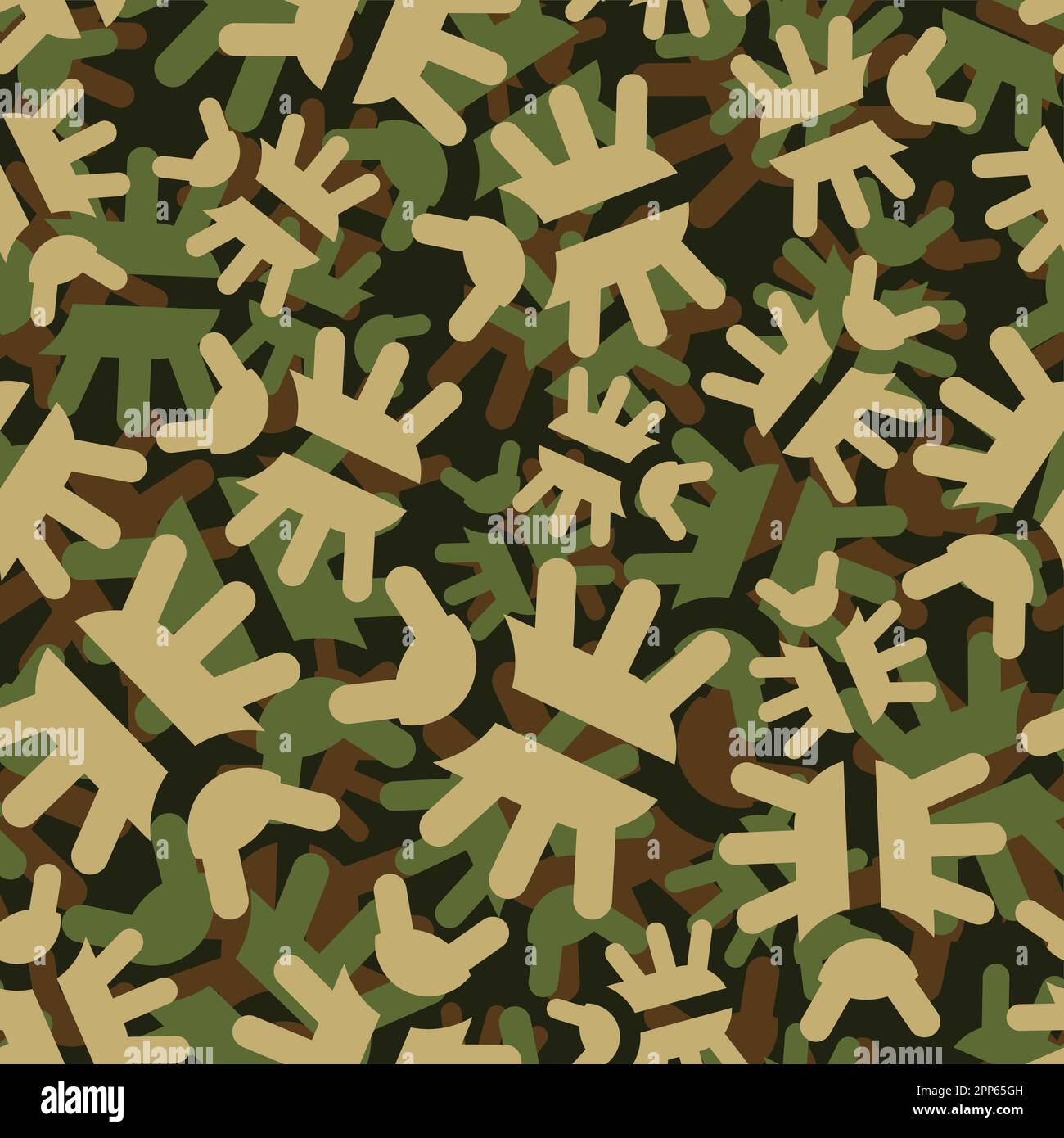 Beetle Army-Muster nahtlos. Wanzen, militärischer Hintergrund. Schützende Gewebestruktur Stock Vektor