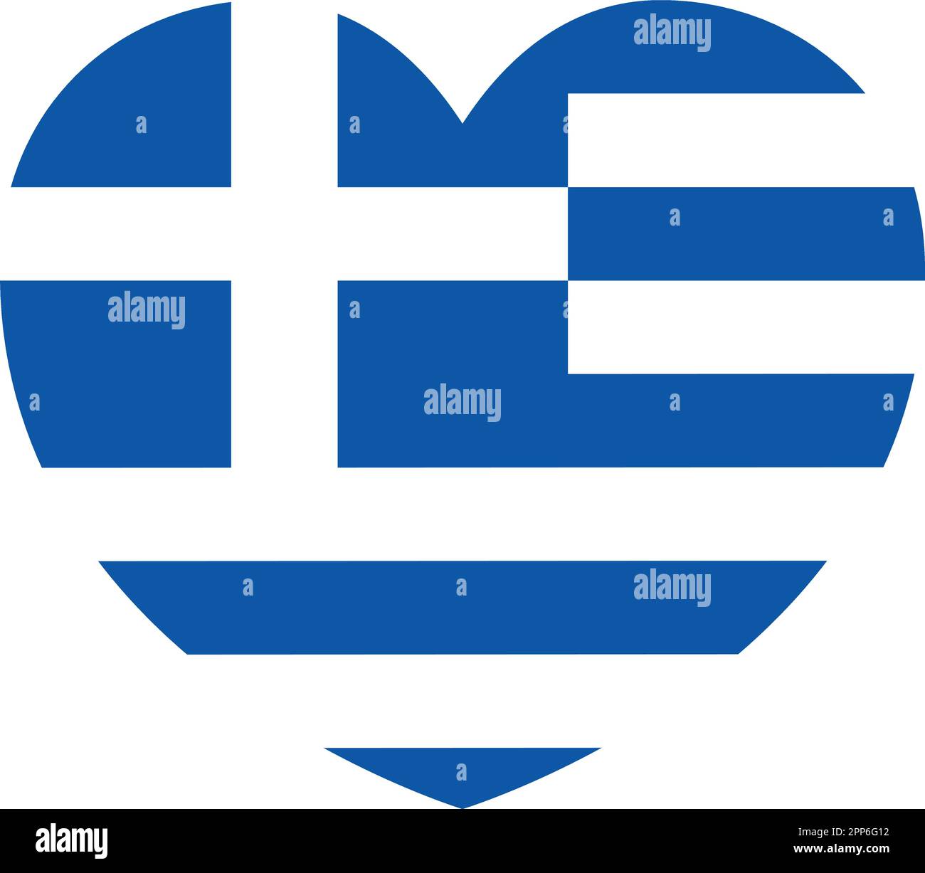 Griechisches Griechenlandflaggen-Herzkonzept Stock Vektor