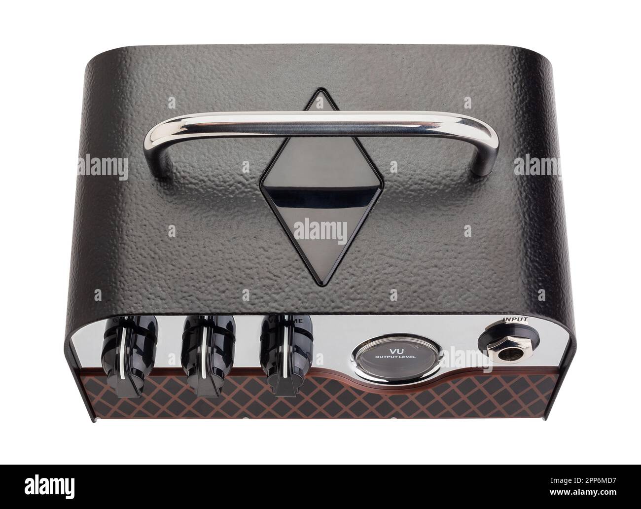 Gitarrenverstärker, oberer Pfad isoliert auf Weiß Stockfoto