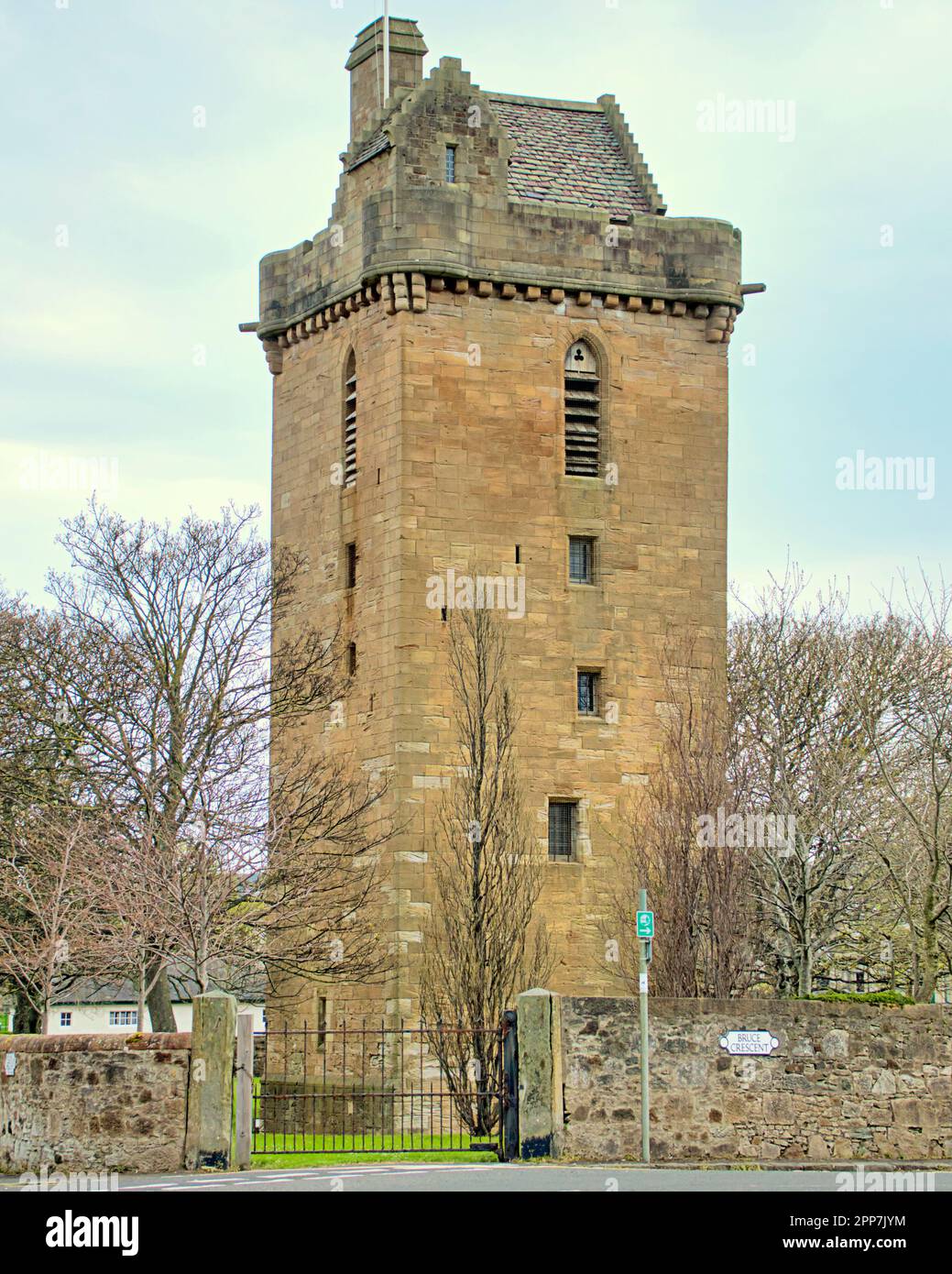 St John's Tower is the surviving bell tower from the Church of St John the Baptist, Ayr's original parish church Stockfoto