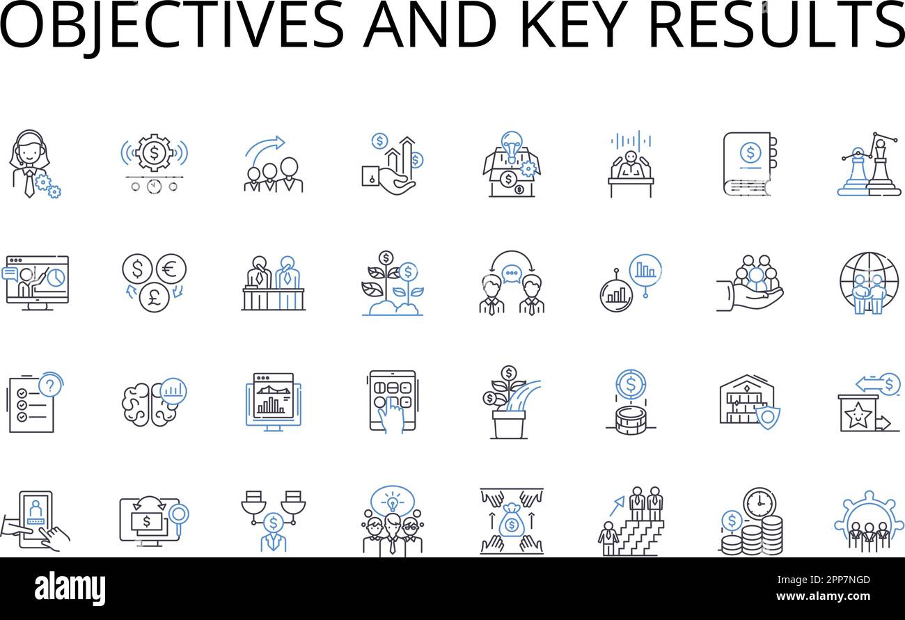 Symbolsammlung für Ziele und wichtige Ergebnisse. Ziele, Ziele, Ziele