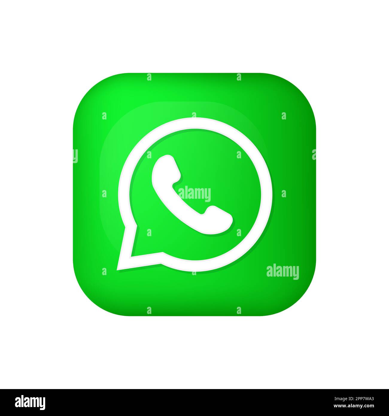 Bolognia, Italien - 04222023. 3D-Vektor-Watsapp-Symbol für soziale Medien. Vektor EPS10 Stock Vektor