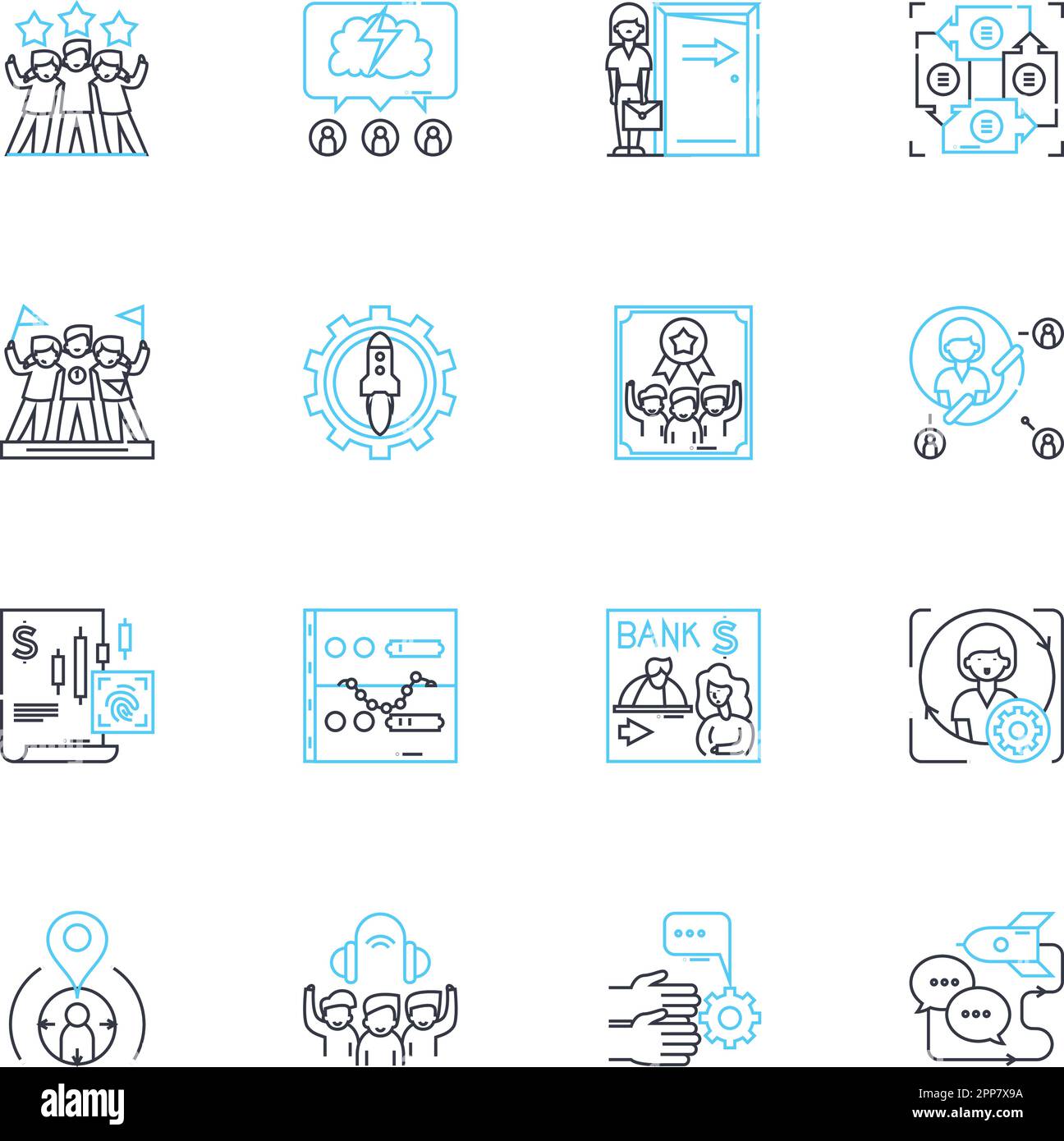 Lineare Symbole der Einrichtung festgelegt. Hochschulen, Einrichtung, Organisation, Universität, Schule, College-, Akademie-Linien-Vektor und Konzeptzeichen. Institution Stock Vektor