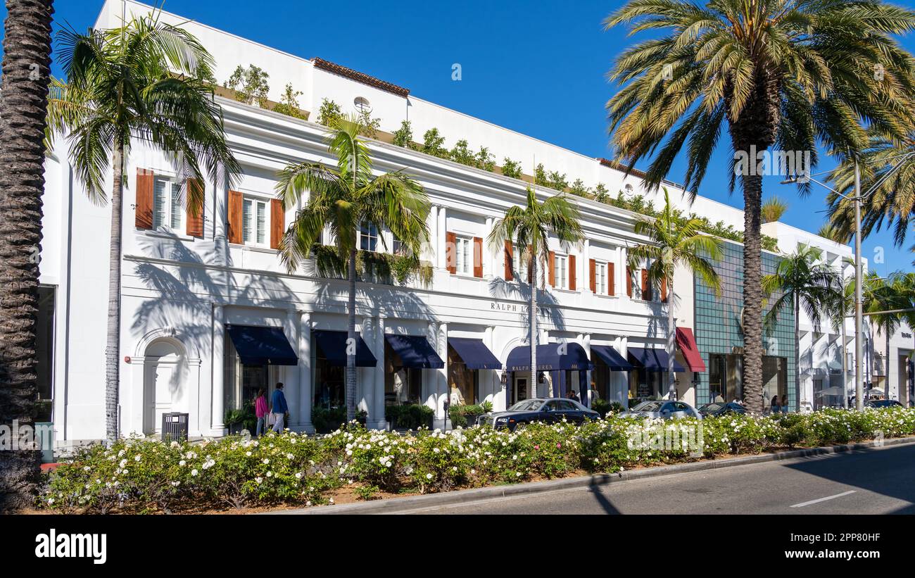 Ein Ralph Lauren-Geschäft in Beverly Hills, Kalifornien, USA Stockfoto
