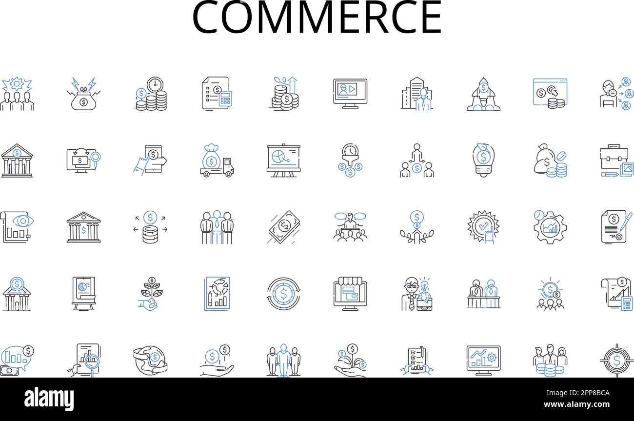 Symbolsammlung für Commerce Line. Sparen, Investitionen, Budgetierung, Kredit, Schulden, Zinsen, Rentenvektor und lineare Darstellung. Ersparnisse, Anwesen Stock Vektor Symbolsammlung für Commerce Line. Sparen, Investitionen, Budgetierung, Kredit, Schulden, Zinsen, Rentenvektor und lineare Darstellung. Ersparnisse, Anwesen Stock Vektor