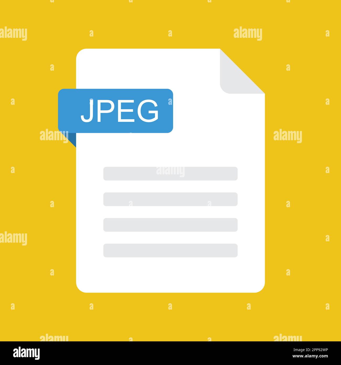 Symbol für JPEG-Datei. JPEG-Dokumenttyp. Flache grafische Darstellung. Vektor-JPEG-Symbol Stock Vektor