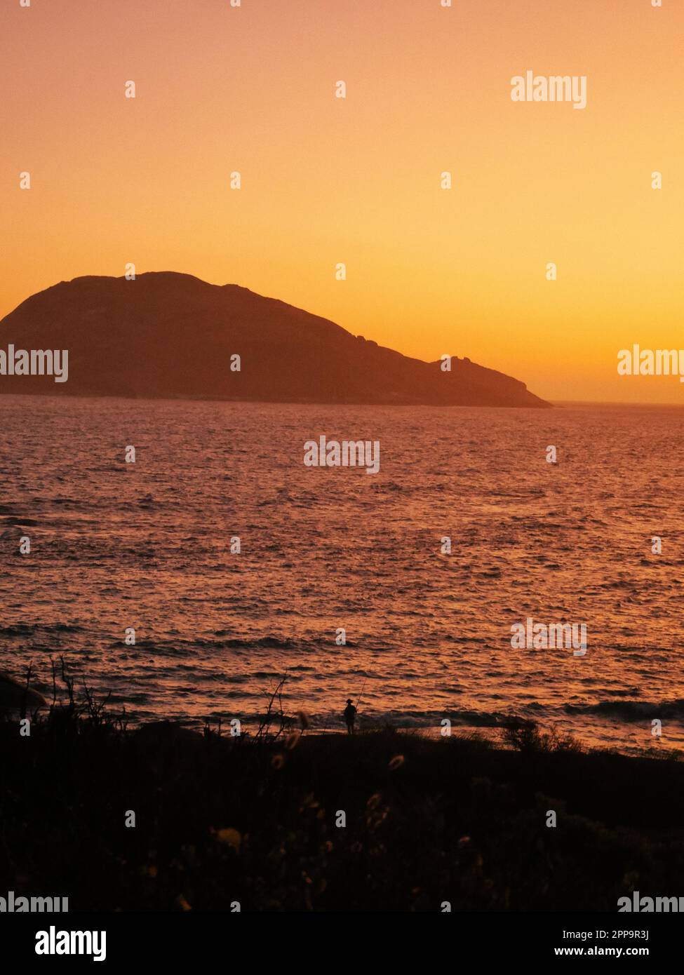 Sonnenuntergang über dem Ozean in Westaustralien Stockfoto