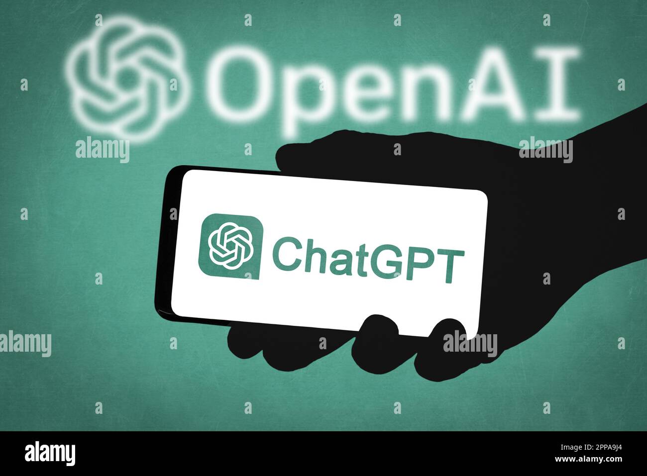 ChatGPT – KI-Chatbot mit künstlicher Intelligenz von OpenAI Stockfoto