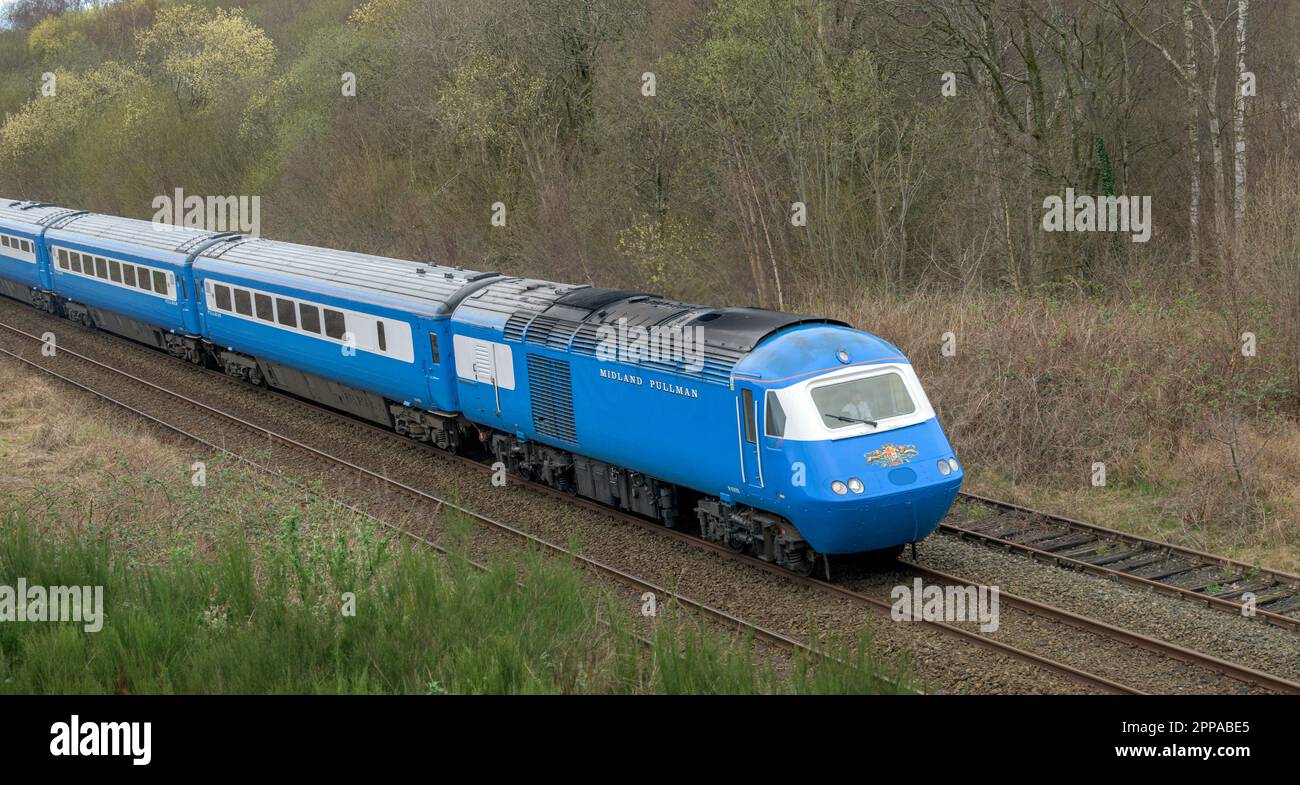 Midland Pullman am Stadtrand von Carlisle auf dem Weg nach Schottland Stockfoto