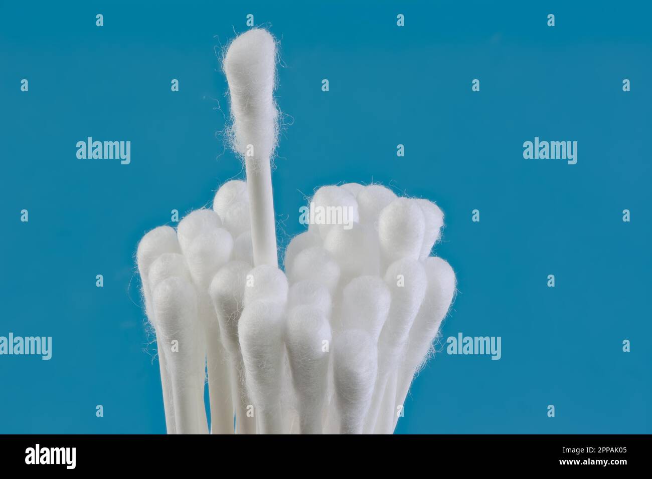 Makro aus einem Haufen von Wattestäbchen Stockfoto